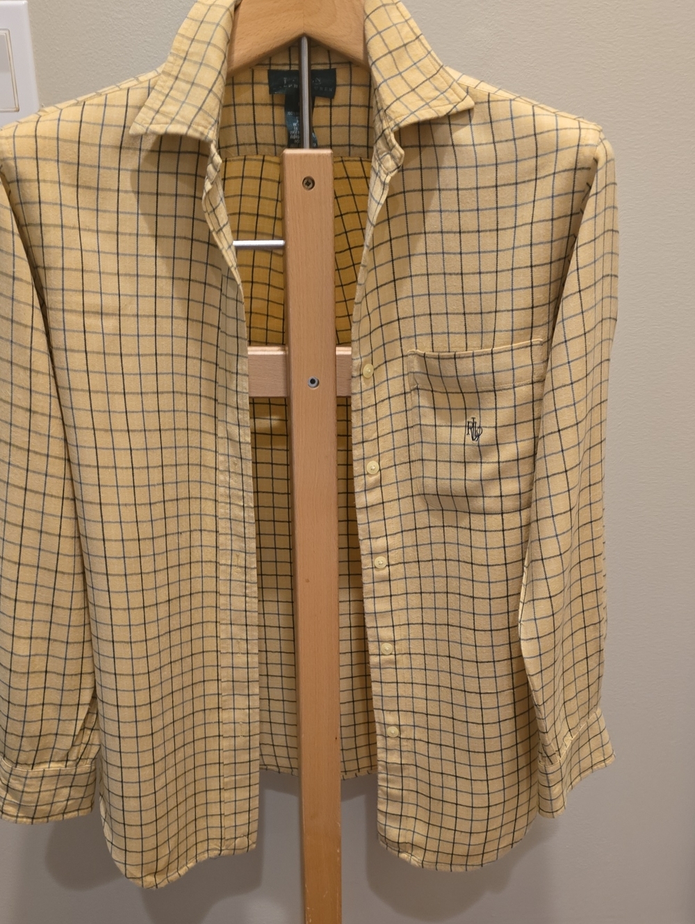 Ralph Lauren Yellow Checked Button-Down Shirt